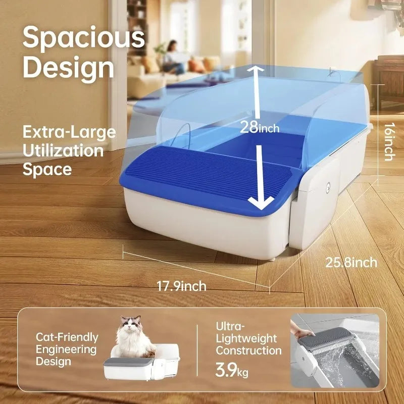 Automatic Smart Litter Box, Self-Cleaning Cat Litter Box.