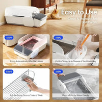 Automatic Smart Litter Box, Self-Cleaning Cat Litter Box.