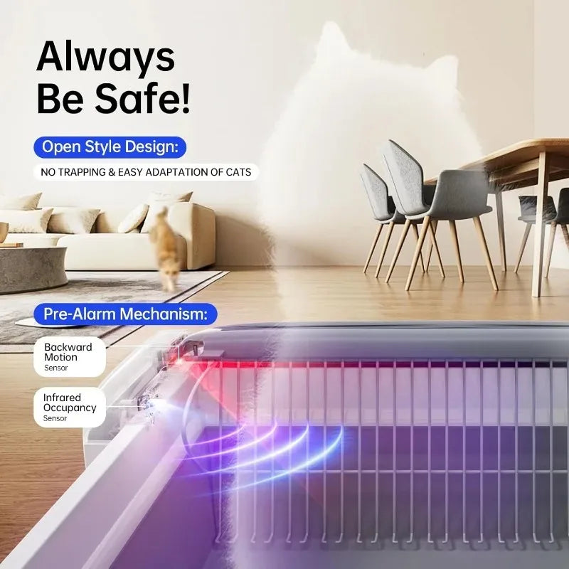 Automatic Smart Litter Box, Self-Cleaning Cat Litter Box.