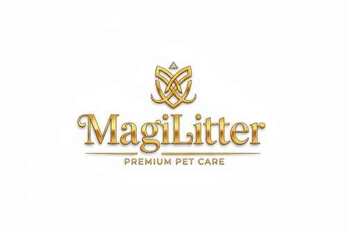 make luxury logo that says MagiLitter